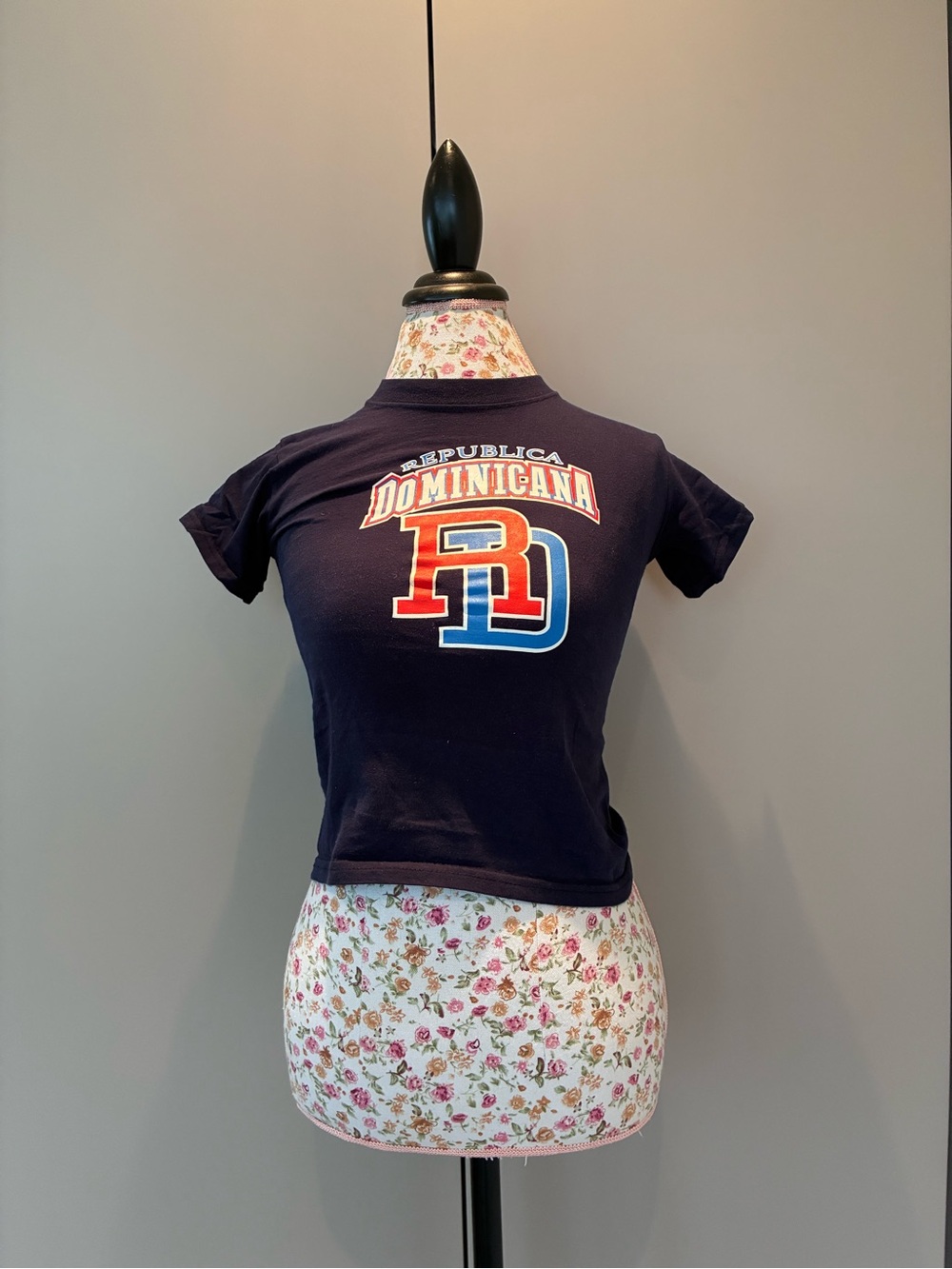Republica Dominicana Navy Graphic Baby Tee